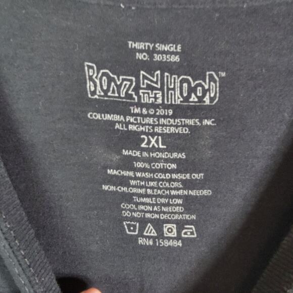 Boyz N The Hood Ice Cube Shirt Bleach Splattered Distressed 90s Rap Tshirt Sz 2X - Picture 3 of 11